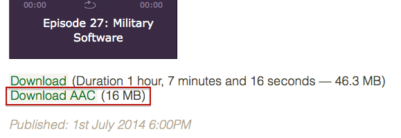 Individual Episode AAC View
