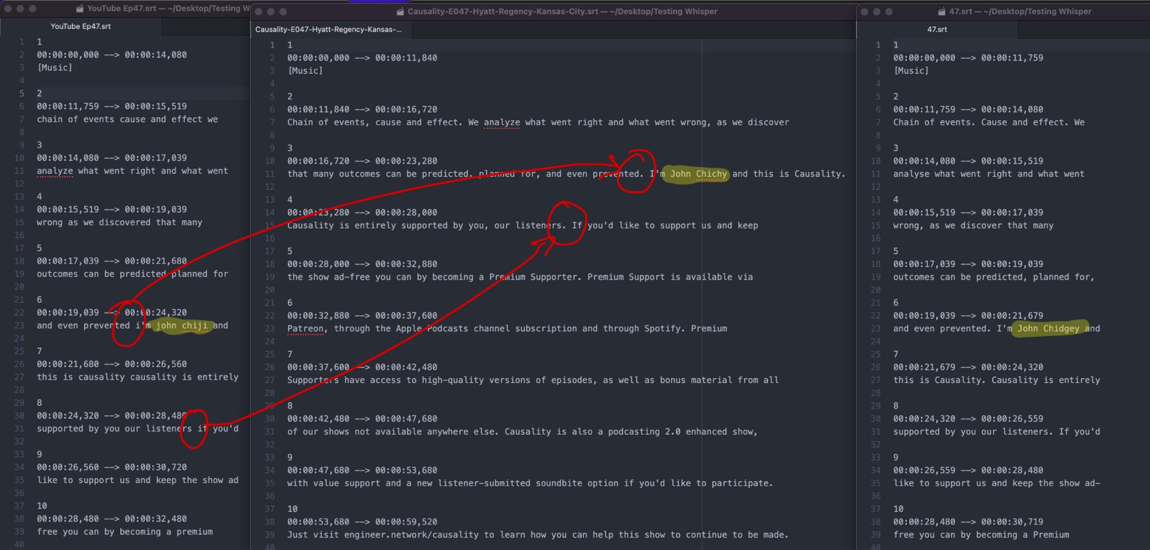Whisper Comparison Whisper Comparison 1